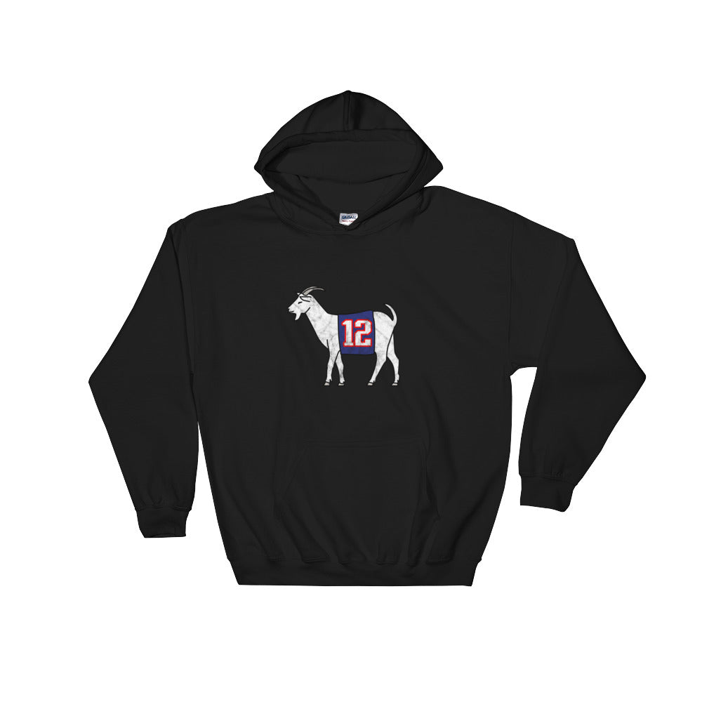 New England #12 GOAT Hooded Sweatshirt