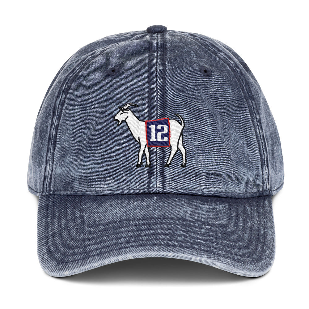 New England #12 GOAT Vintage Cotton Twill Cap