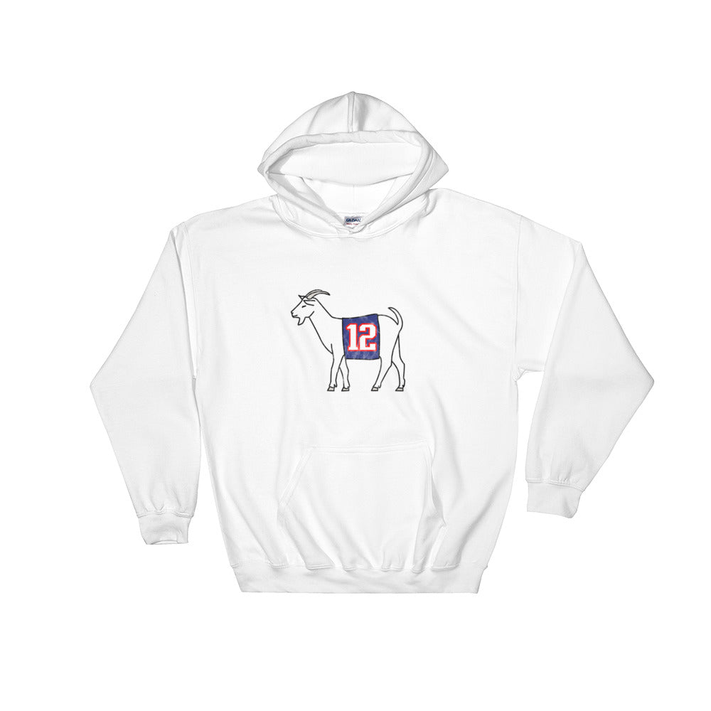 New England #12 GOAT Hooded Sweatshirt