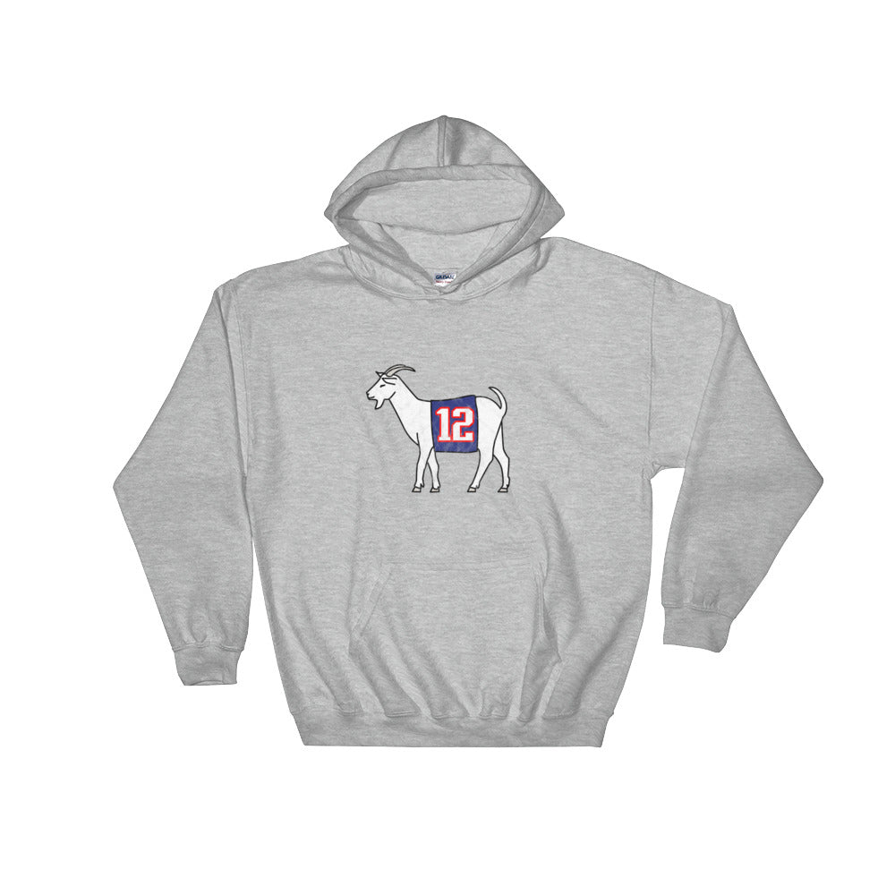 New England #12 GOAT Hooded Sweatshirt