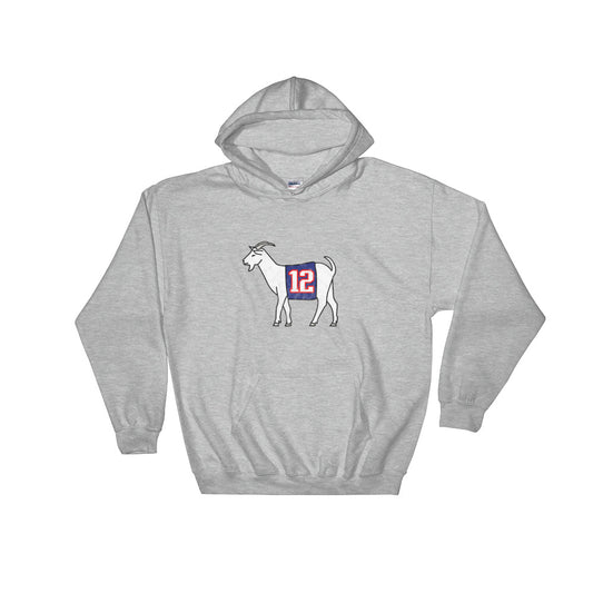 New England #12 GOAT Hooded Sweatshirt