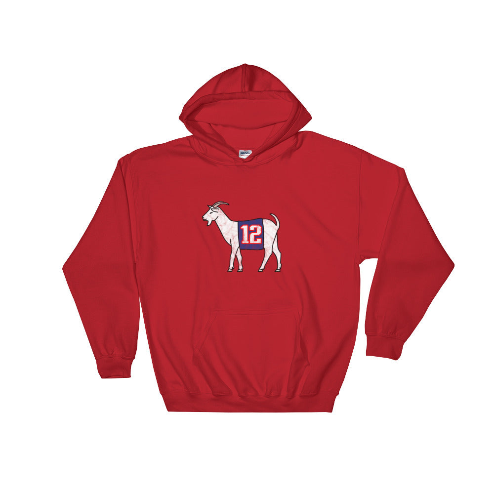 New England #12 GOAT Hooded Sweatshirt