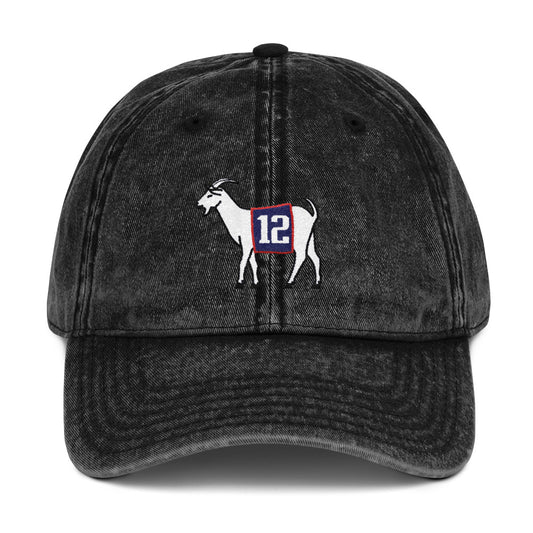 New England #12 GOAT Vintage Cotton Twill Cap