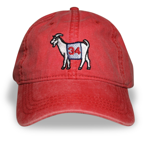Boston Baseball #34 GOAT Dad hat (Red)