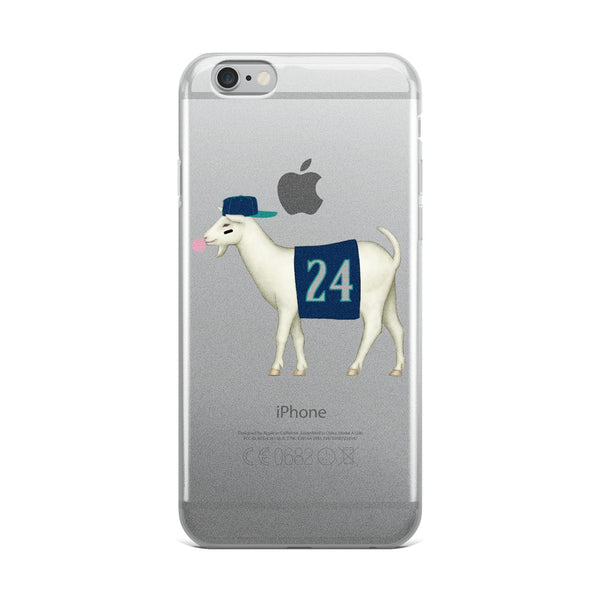 Seattle Baseball #24 GOAT iPhone 6/6s, 6/6s Plus Case