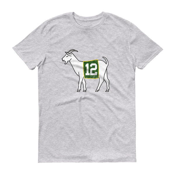 Green Bay #12 GOAT Short-Sleeve T-Shirt